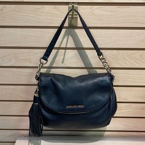 Women’s Michael Kors Bedford Black Leather Shoulder Bag